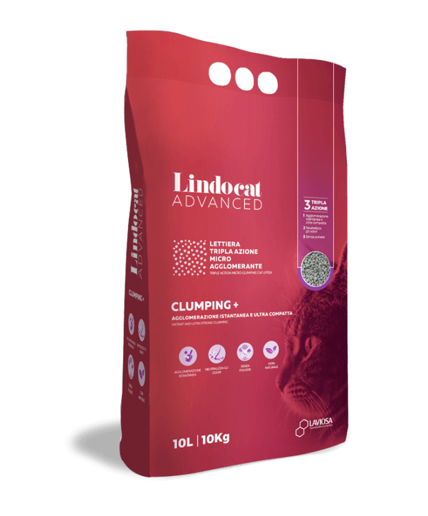 LindoCat Advanced Natural Bentonite Clumping + (Fragrance Free) 10L - ليندوكات ادفانكيد ناتورال — للقطط، 10 لتر