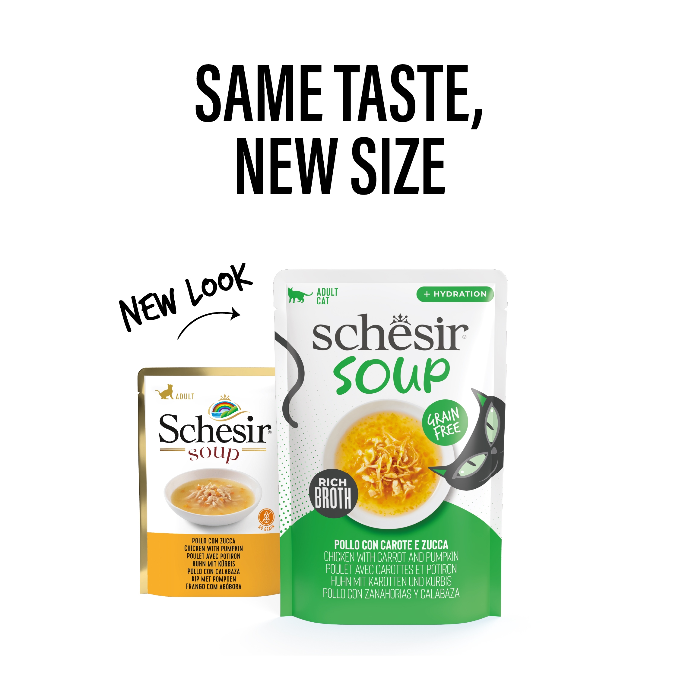 Schesir Soup Chicken with Pumpkin Wet Cat Food, 40g - شيسير سوب تشيكين — للقطط طعام رطب بنكهة الدجاج، 40 جم - Image 7