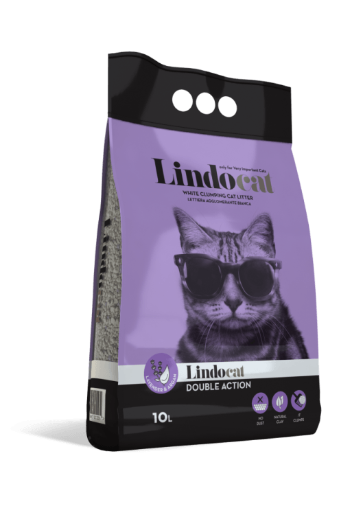 LindoCat White Bentonite Double Action Lavender Scented - ليندوكات وهيتي بينتونيتي — للقطط - Image 2