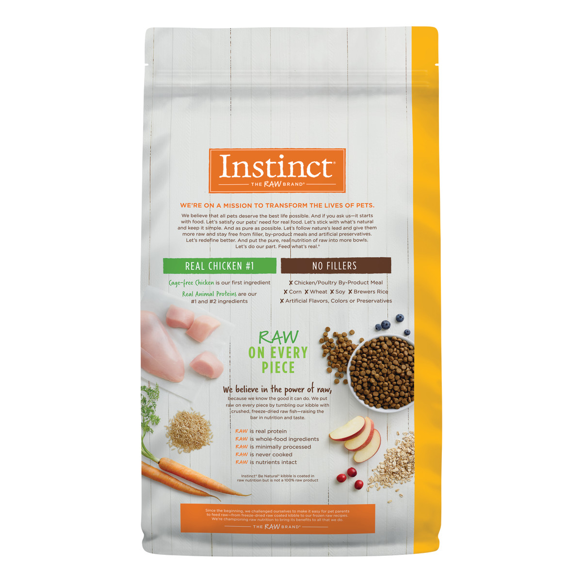 Instinct Be Natural Real Chicken & Brown Rice Dry Dog Food - إنستينكت بي ناتورال — للكلاب طعام جاف بنكهة الدجاج - Image 2