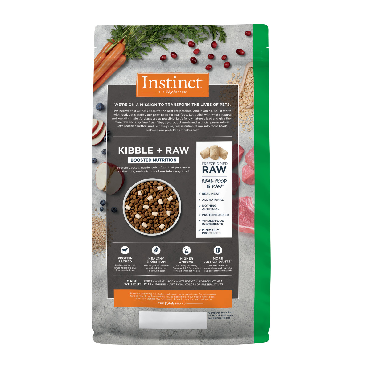 Instinct Raw Boost Whole-Grain Real Lamb & Oatmeal Dry Dog Food, 1.5kg - إنستينكت راو بوست — للكلاب طعام جاف بنكهة لحم الضأن، 1.5 كجم - Image 5