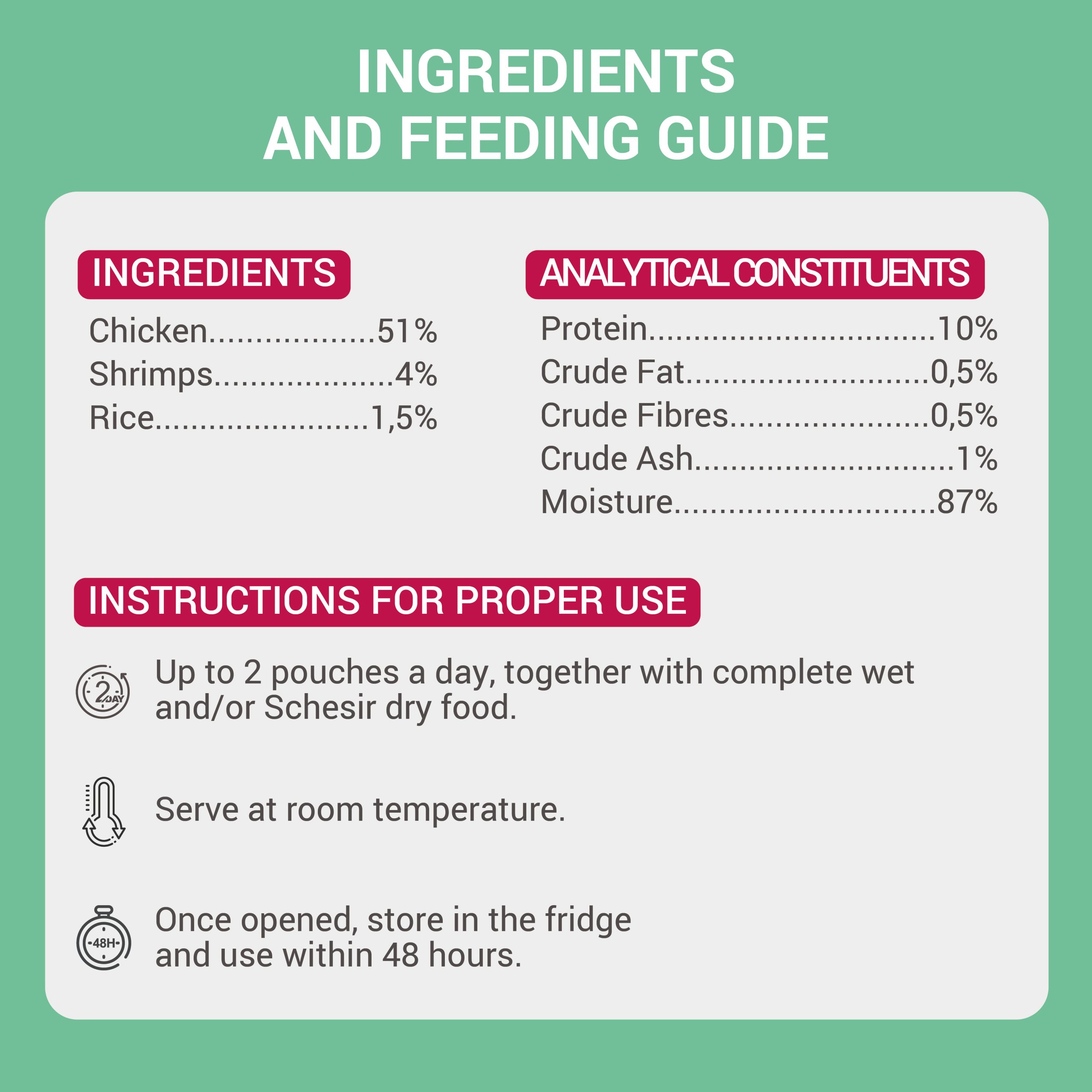 Schesir Chicken with Shrimps in Broth Wet Cat Food, 70g - شيسير تشيكين ويث — للقطط طعام رطب بنكهة الدجاج، 70 جم - Image 8