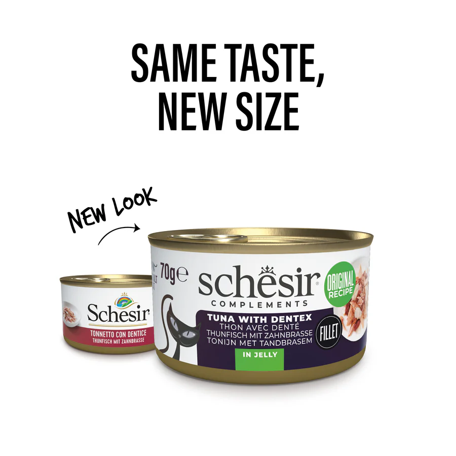 Schesir Tuna with dentex in jelly Wet Cat Food, 70g - شيسير تونا ويث — للقطط طعام رطب بنكهة التونة، 70 جم - Image 3