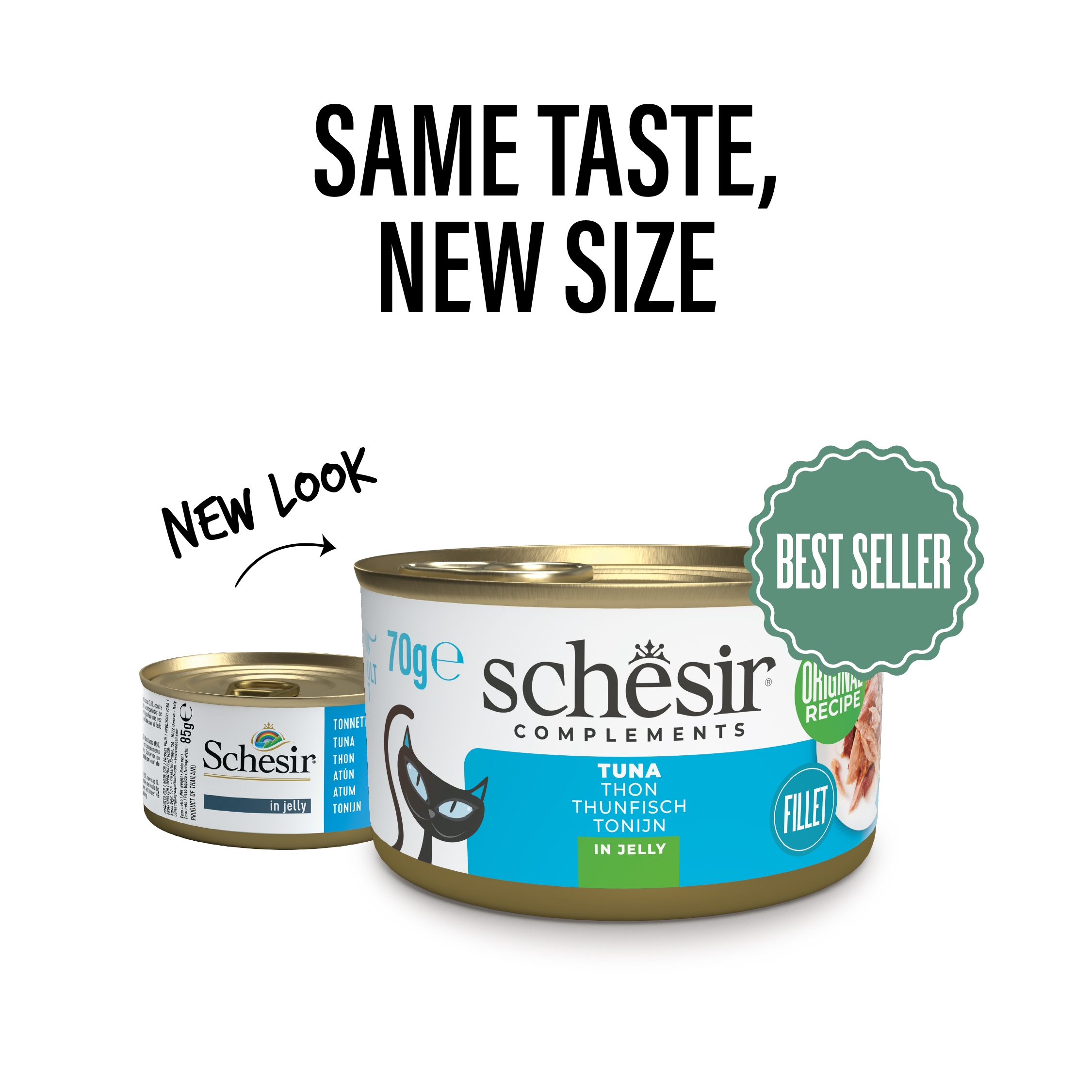 Schesir Tuna in Jelly Wet Cat Food, 70g - شيسير تونا ين — للقطط طعام رطب بنكهة التونة، 70 جم - Image 7