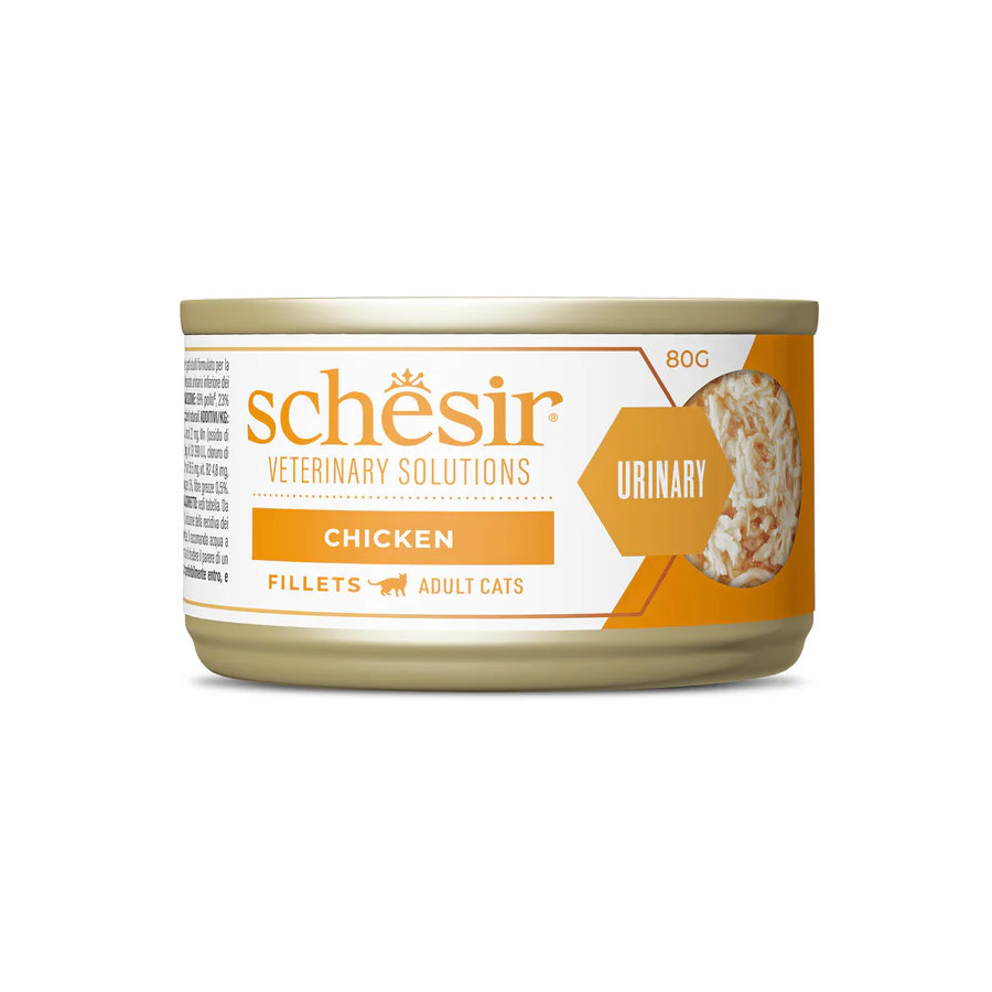 Schesir Veterinary Solution Urinary Fillets Chicken, Wet Cat Food 8x80g - شيسير فيتيريناري سولوشن — للقطط طعام رطب بنكهة الدجاج دعم المسالك البولية، عدد 8 × 80 جم، 80 جم - Image 2