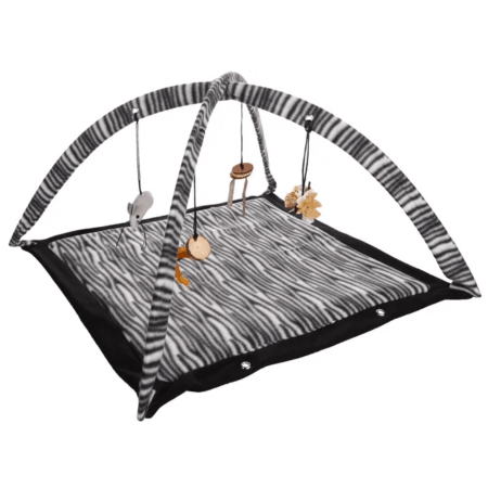 Flamingo Zebra Toy Playmat, White And Black