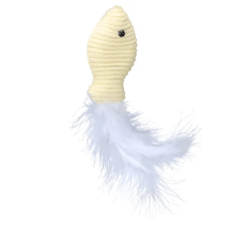 Flamingo Poppy Fish Cat Toy, Yellow