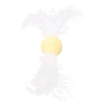 Flamingo Poppy Ball Cat Toy, Yellow