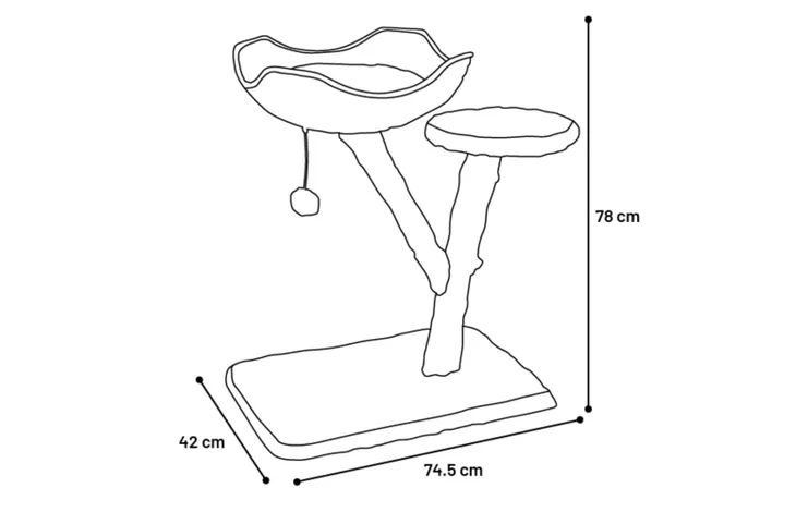 Flamingo Carlito Scratching Cat tree, Beige - Image 2